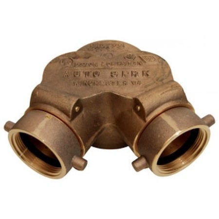 Dixon The Right Connection 21-133 Double Clapper Siamese Bottom Outlet, 2 2-1/2 x 6 in, FNST x FNPT, Cas 90DCS6025F-SP